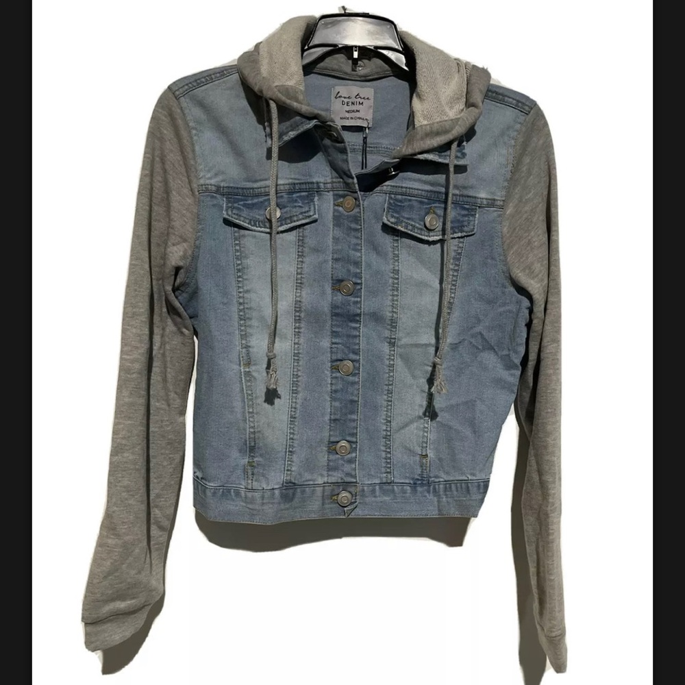 Jean jacket and with hoodie